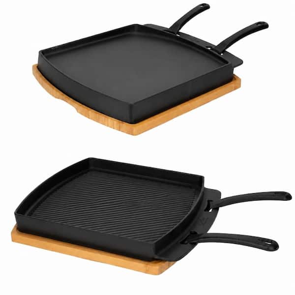 Cast Iron Griddle Grill Pan, with Oven Use and Side Handles, for Stove Tops and Ovens, 13 X 14.5 X 2 in. Product