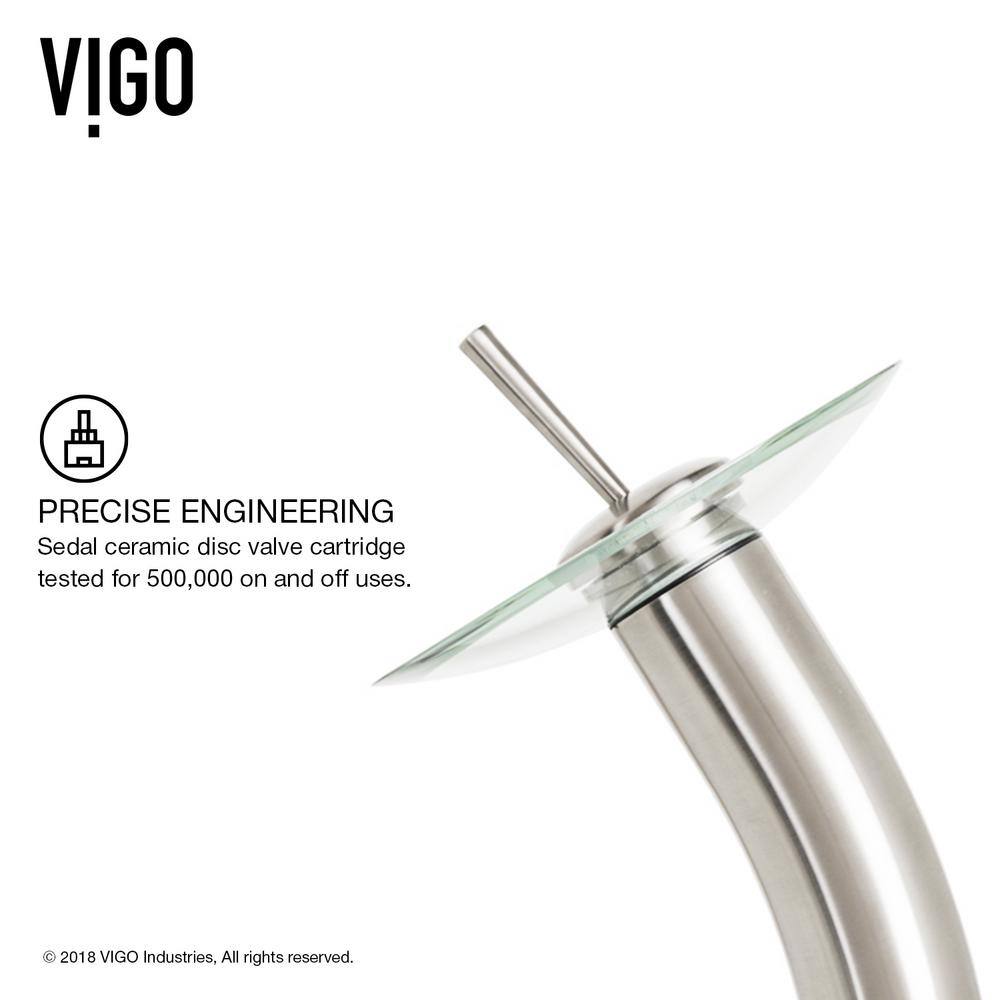 Elegant Brushed Nickel Single Hole Vessel Sink Faucet with Push Tilt Handle