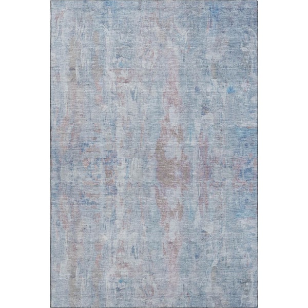 Mayfield Premium Machine Washable Abstract AMF2310 Blue 10 ft. x 14 ft. Area Rug