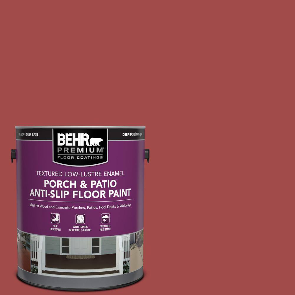 1 gal. #ICC-107 Crimson Textured Low-Lustre Enamel Interior/Exterior Porch and Patio Anti-Slip Floor Paint price history on PriceWatchPro