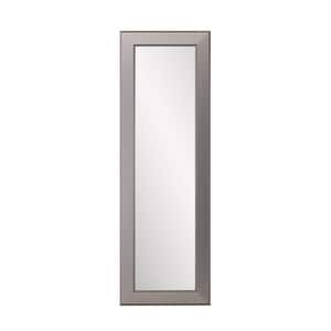 Large Rectangle Brushed Silver Casual Mirror (55 in. H x 21.5 in. W)