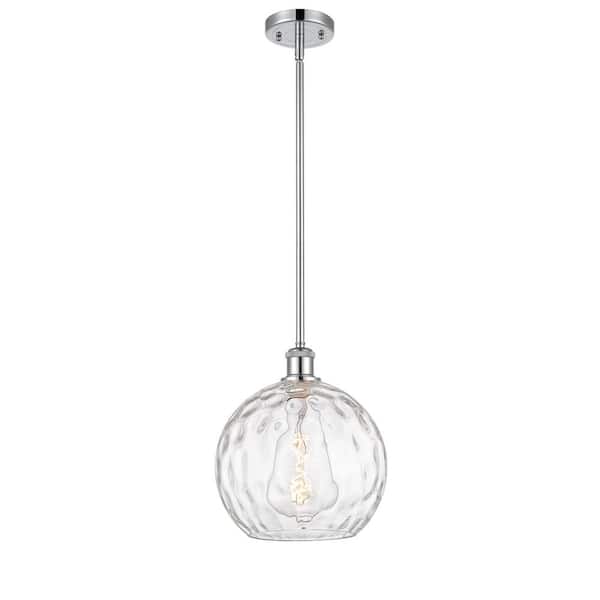 Innovations Athens Water Glass 60-Watt 1 Light Polished Chrome Shaded Mini Pendant Light with Clear glass Clear Glass Shade
