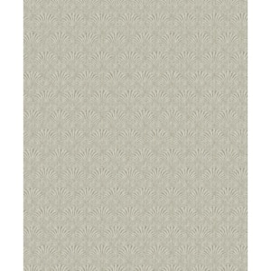 Boutique Collection Cream Metallic Geometric Fan Non-pasted Paper on Non-woven Wallpaper Sample