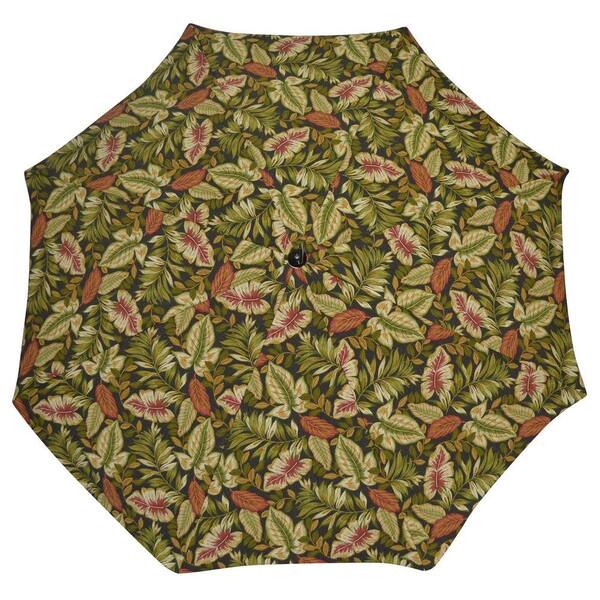 Plantation Patterns 7-1/2 ft. Patio Umbrella in Twilight Palm-DISCONTINUED