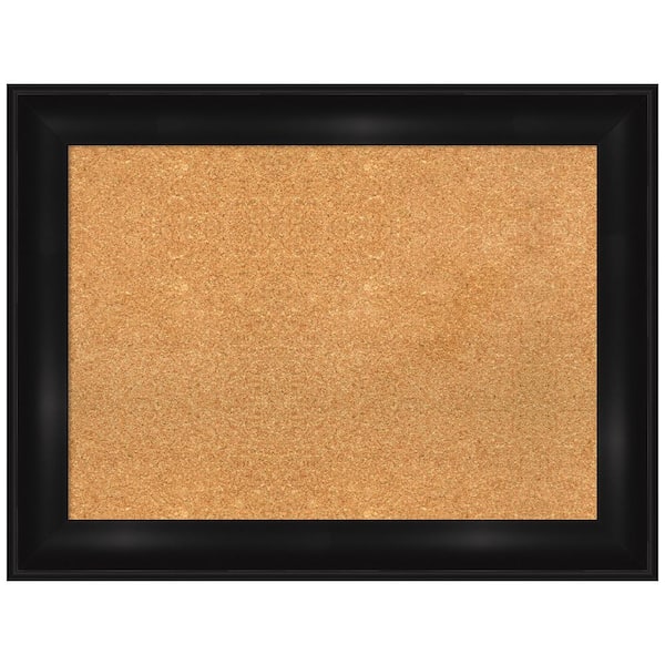 Amanti Art Grand Black 33.75 in. x 25.75 in. Framed Corkboard Memo Board