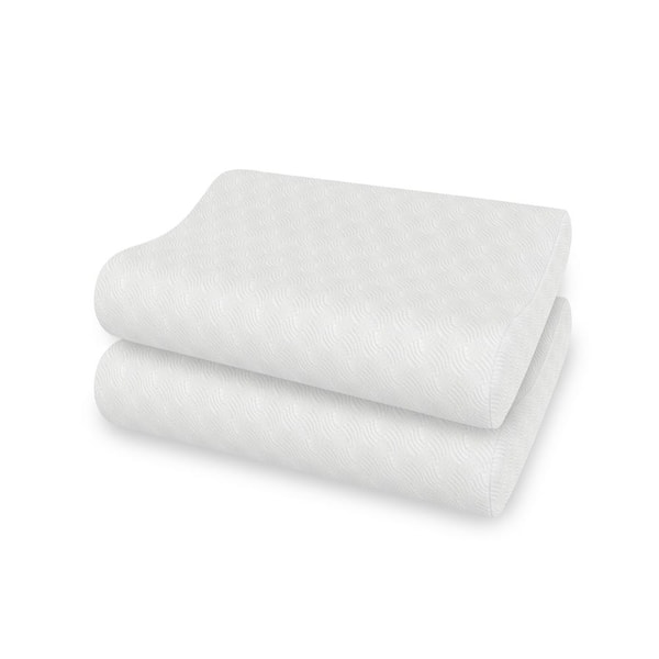 BODIPEDIC Classics Support Memory Foam Standard Contour Bed Pillow (Set of 2)