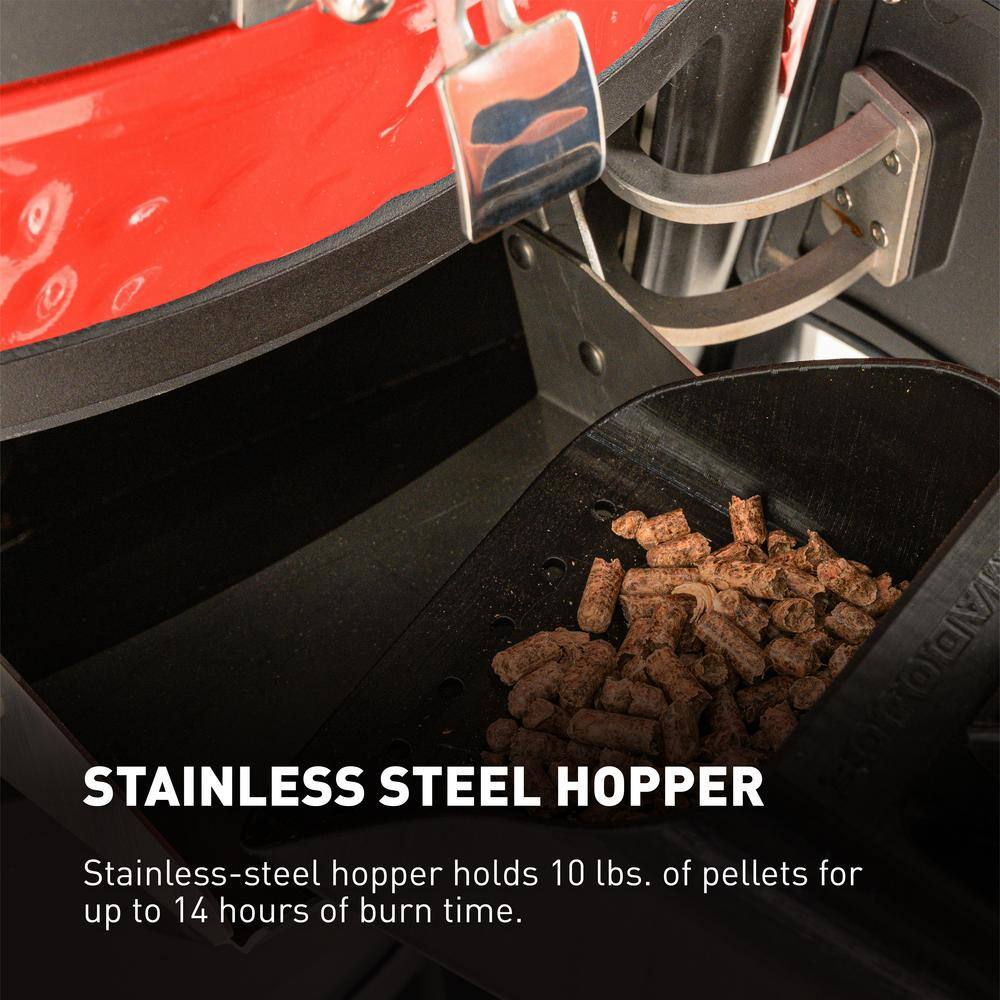 Kamado Joe 18-inch Red Ceramic Pellet Grill with Side Shelves