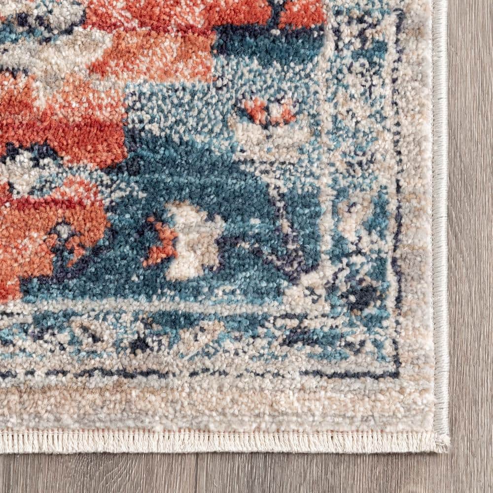 Regal Charm 4x6 ft Stonewashed Blue Polypropylene Area Rug
