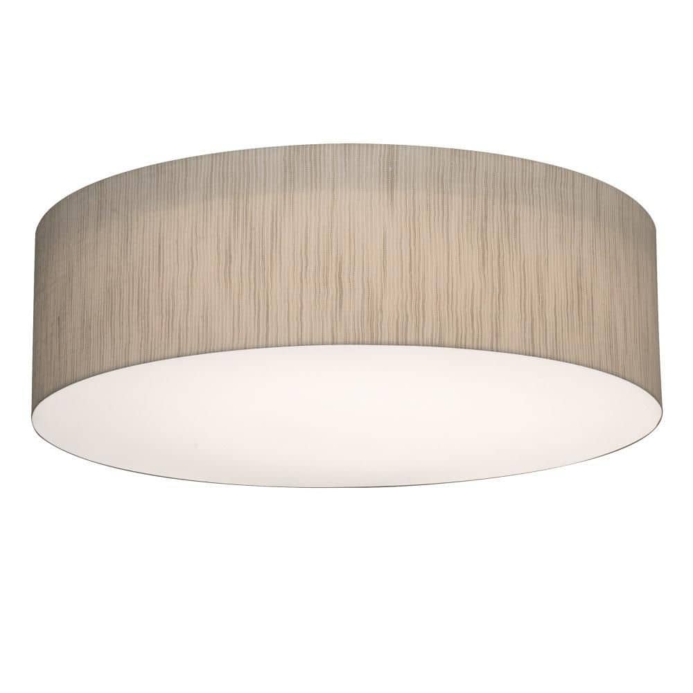 Satin Nickel Modern Drum Flush Mount Ceiling Light