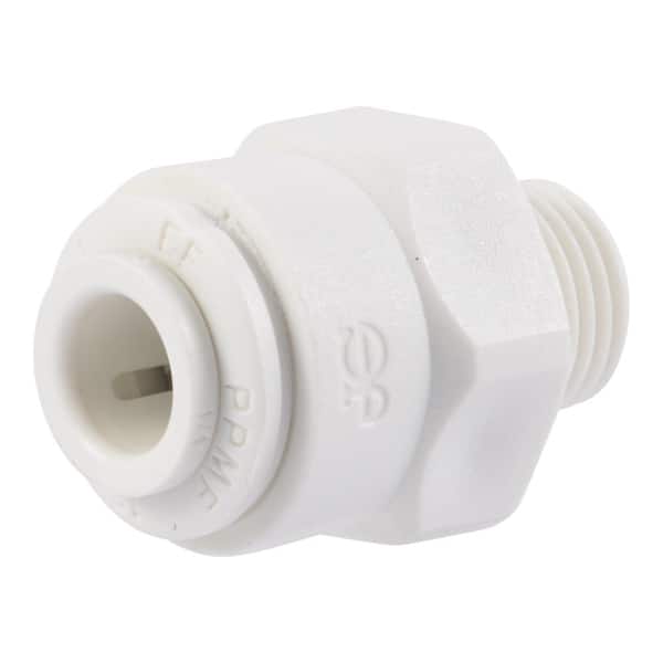 John Guest 1/4 in. O.D. Push-to-Connect x 1/8 in. MIP NPTF Polypropylene Adapter Fitting