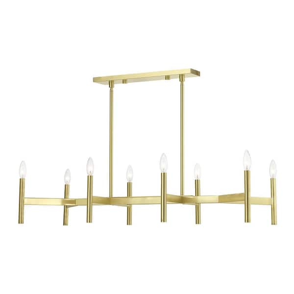 Livex Lighting Copenhagen 8-Light Satin Brass Chandelier