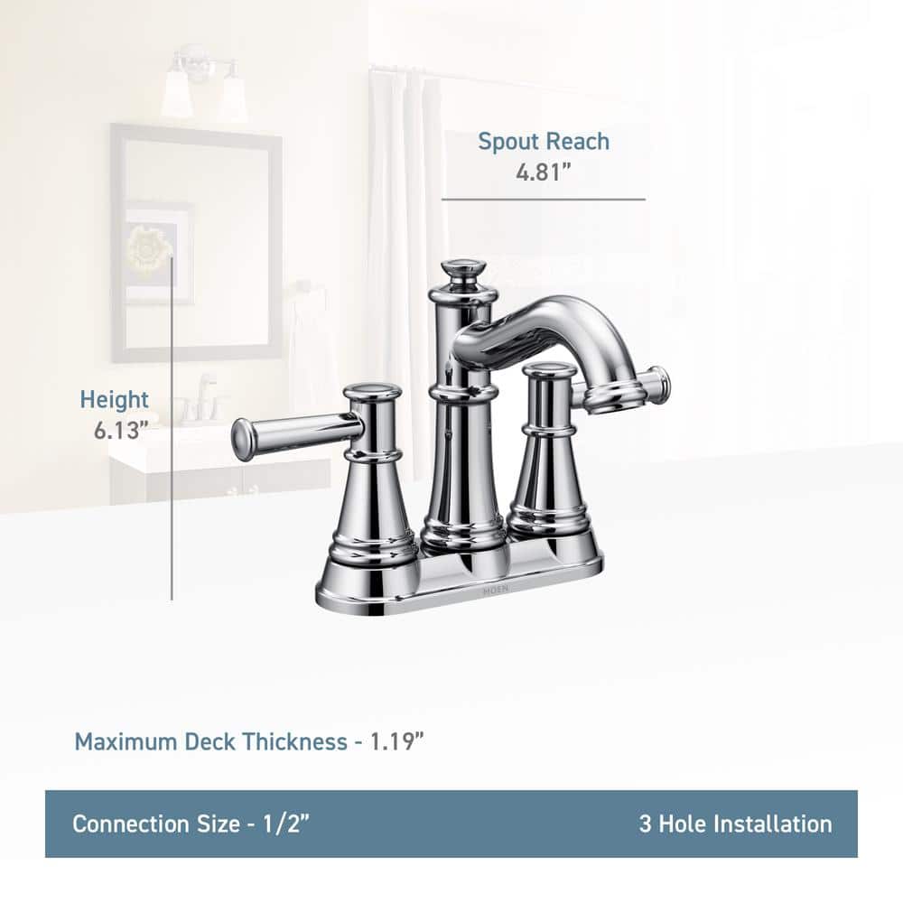 Traditional Polished Nickel 6'' Centerset Bathroom Faucet