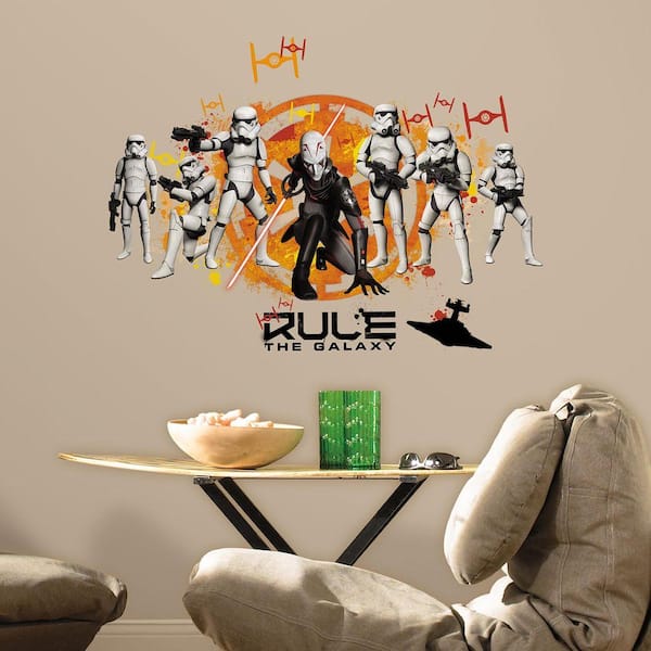 RoomMates 2.5 in. W x 21 in. H Star Wars Rebels Imperial Army 7-Piece Peel and Stick Giant Wall Decal