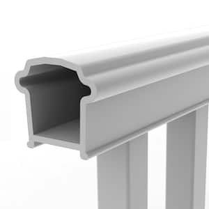 Bella Premier Series 96 in. x 36 in. White PolyComposite Rail Kit with Black Aluminum Balusters