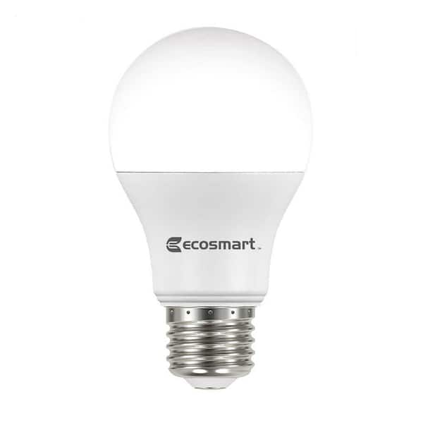 uberørt Landskab Høj eksponering EcoSmart 60-Watt Equivalent A19 Non-Dimmable LED Light Bulb Soft White  B7A19A60WUL11 - The Home Depot