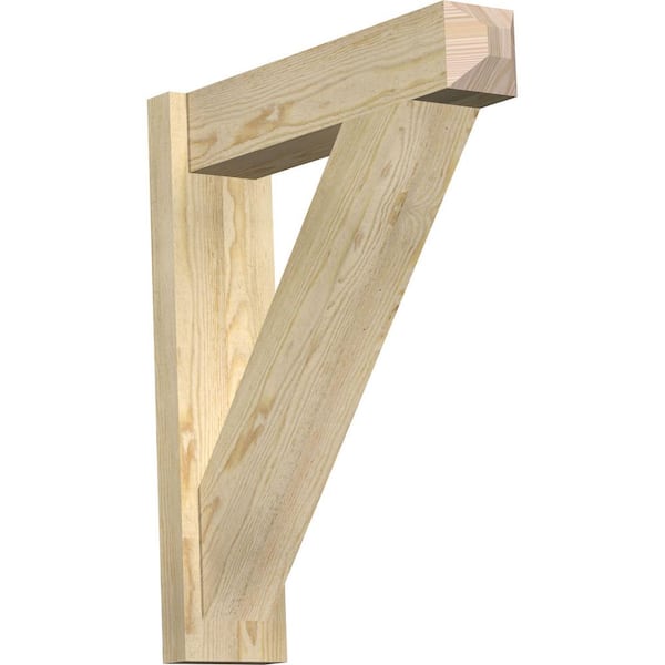Ekena Millwork 6 in. x 28 in. x 24 in. Douglas Fir Traditional Craftsman Rough Sawn Outlooker