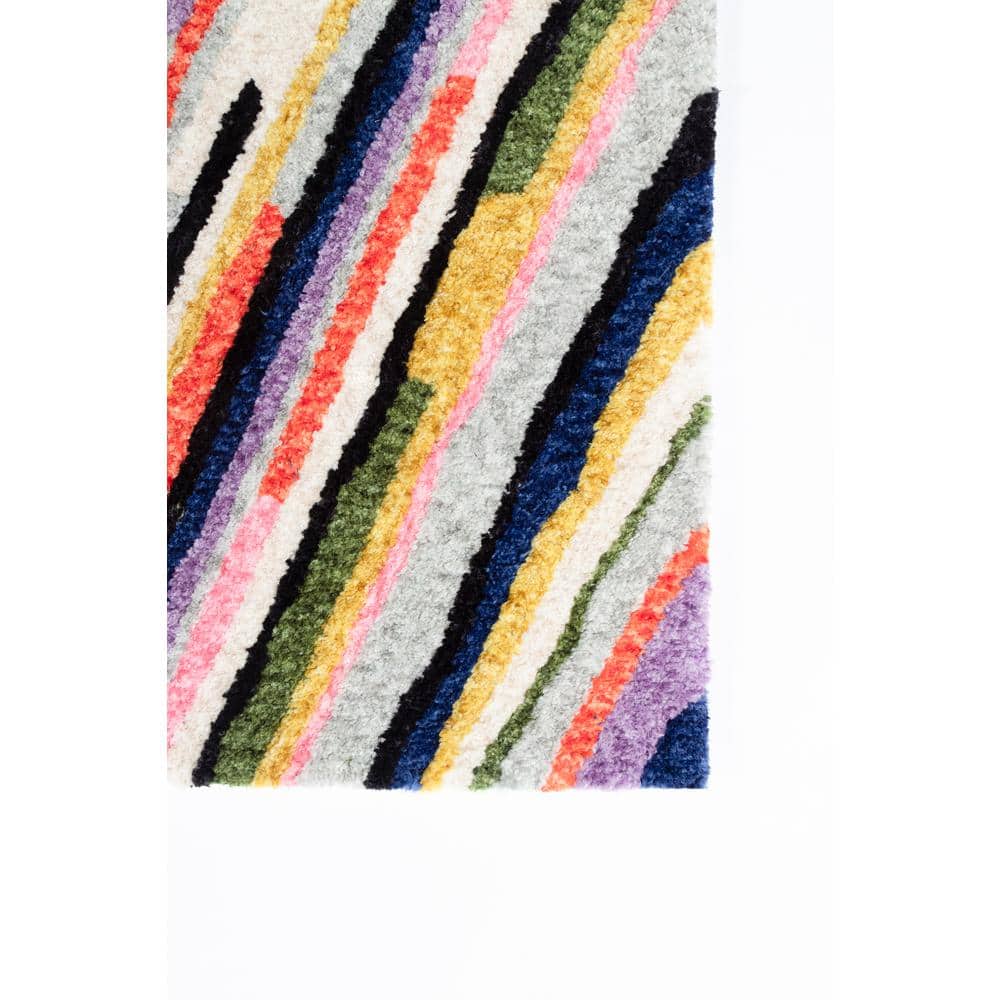 Multicolor Tufted Synthetic 9' x 12' Rectangular Area Rug