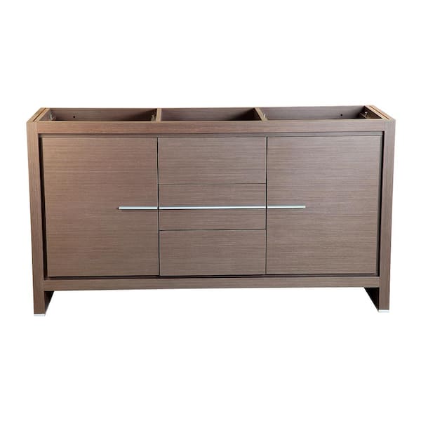 Fresca Allier 60 In Modern Double Sink Bathroom Vanity Cabinet In Gray Oak Fcb8119go The Home Depot