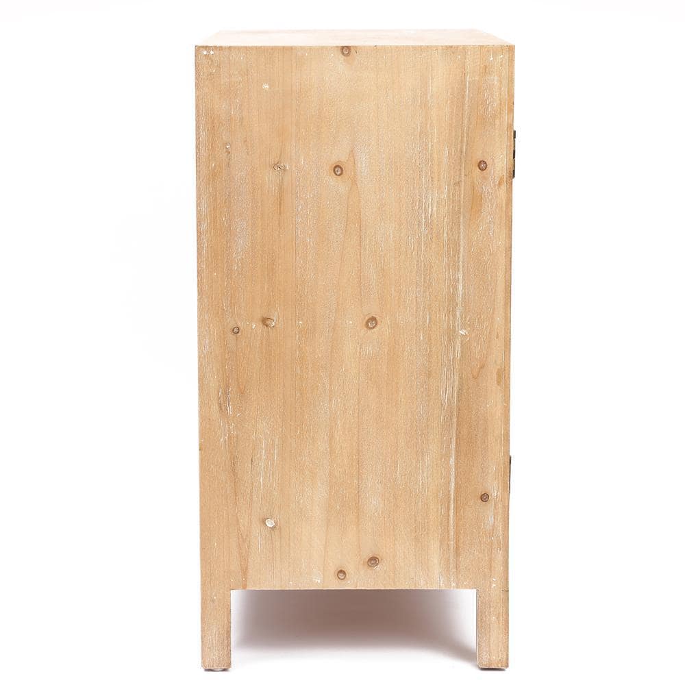 Rustic Fir and Manufactured Wood 2-Door Storage Cabinet