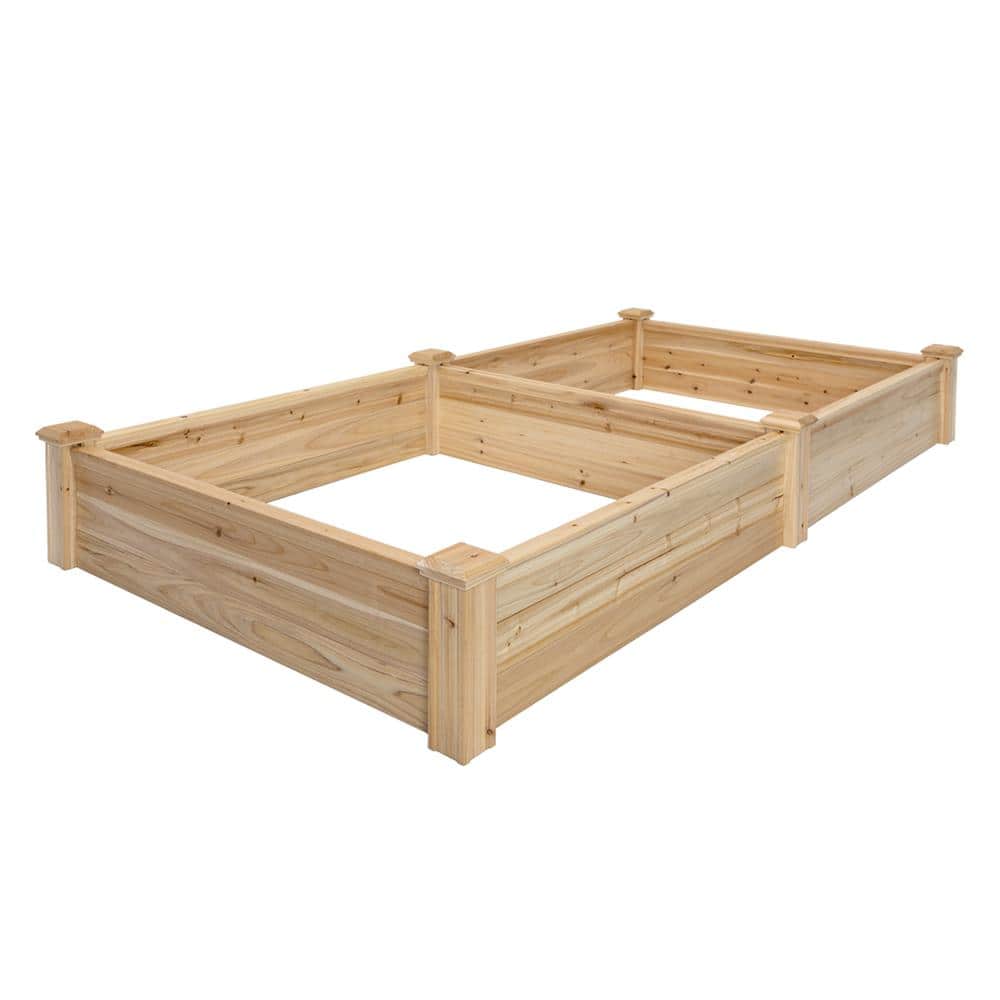 Outdoor Essentials Heirloom 4 ft. x 8 ft. Natural Cedar Raised Garden Bed (Tool Free)