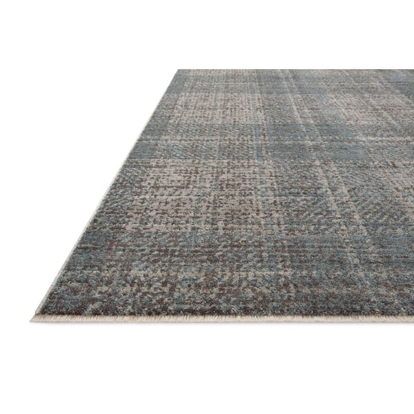 Angela Rose Ember 9 ft. 6 in. x 13 ft. 1 in. Denim / Charcoal Contemporary Area Rug