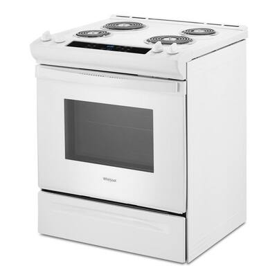 4.8 cu. ft. Single Oven Electric Range with Frozen Bake Technology in White