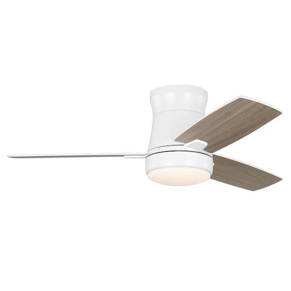 Hampton Bay Bellport 42 in. Matte White Flush Mount Standard