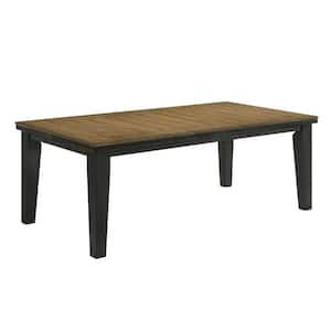 82 in. Gray and Brown Wood Top 4 Legs Dining Table (Seat of 6)