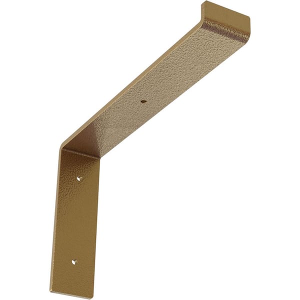 Ekena Millwork 2 in. x 7 3/4 in. x 12 in. Hammered Gold Steel Truss Shelf Bracket