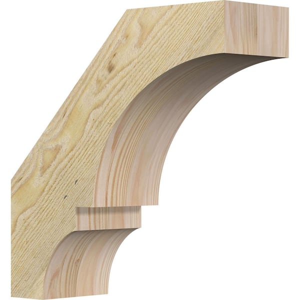 Ekena Millwork 4"W x 12"D x 12"H Balboa Rough Sawn Knee Brace, Douglas Fir