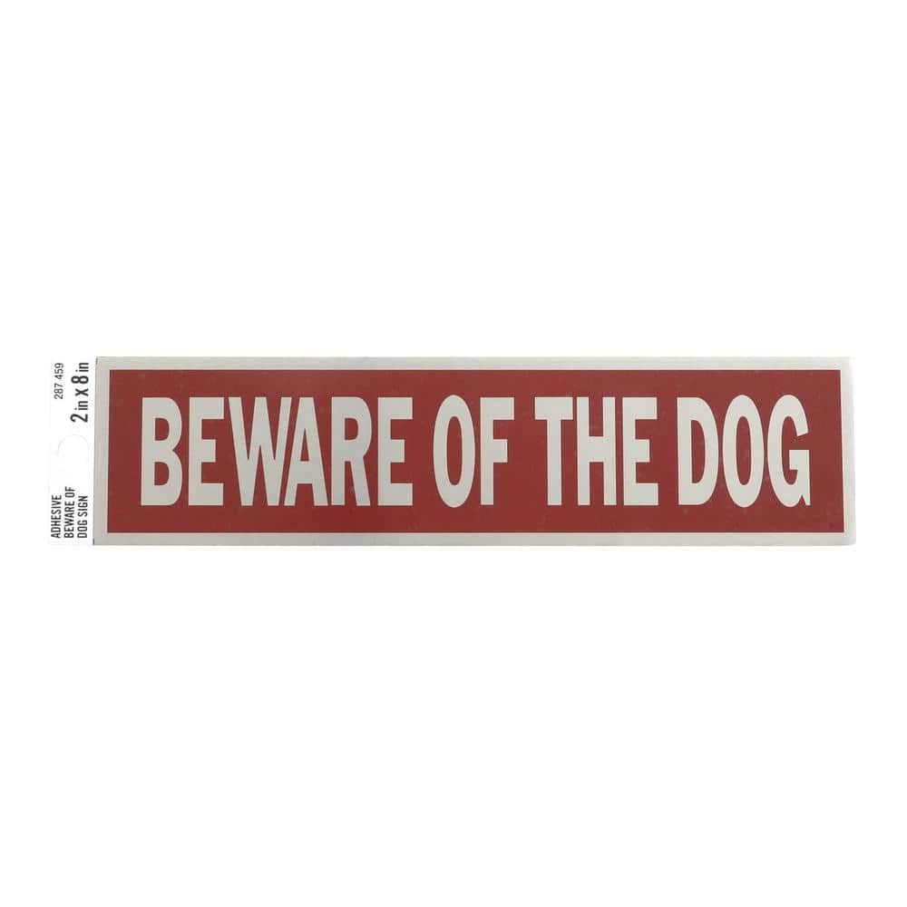 2 in. x 8 in. Adhesive Beware of Dog Sign price history on PriceWatchPro