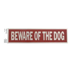 2 in. x 8 in. Adhesive Beware of Dog Sign