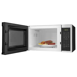 GE 1.1 cu. ft. Countertop Microwave in Stainless Steel JES1145SHSS - The  Home Depot