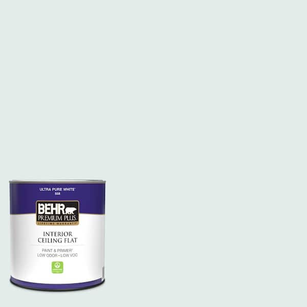 BEHR PREMIUM PLUS 1 qt. #ICC-92 Refreshed Ceiling Flat Interior Paint
