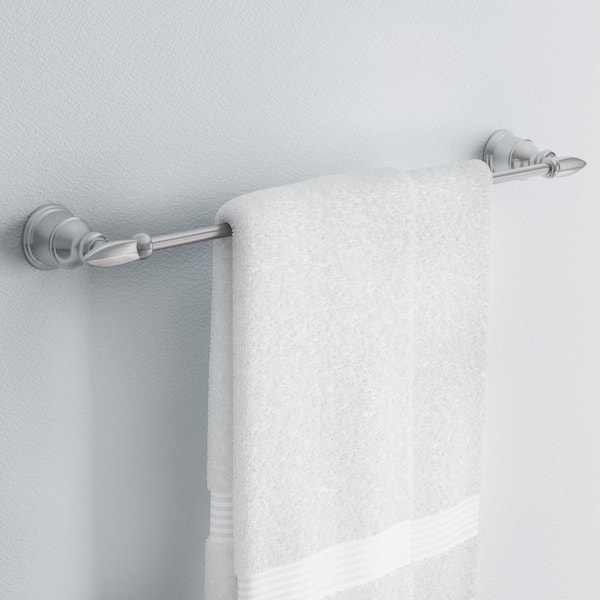 Avalon 24 in. Wall Mounted Towel Bar in Polished Chrome