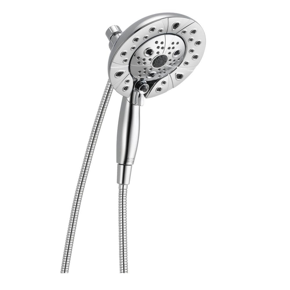 Delta In2ition 5Spray Patterns 2.5 GPM 6.88 in. Wall Mount Dual Shower Heads in Lumicoat Chrome