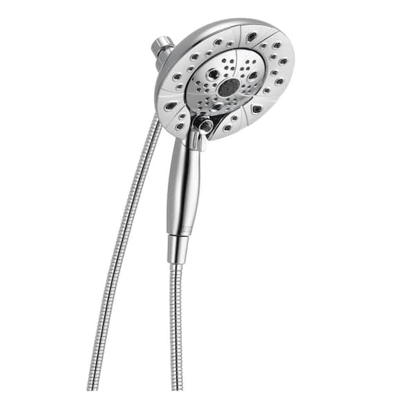 Delta In2ition 5-Spray Patterns 2.5 GPM 6.88 in. Wall Mount Dual Shower Heads in Lumicoat Chrome