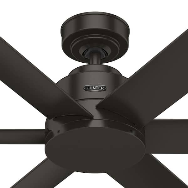 Hunter - Kennicott 44 in. Indoor/Outdoor Premier Bronze Ceiling Fan with Wall Control For Patios or Bedrooms