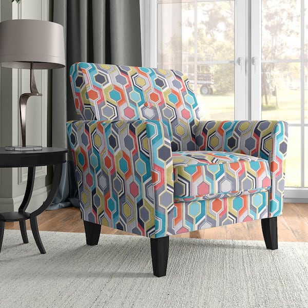 orange pattern chair