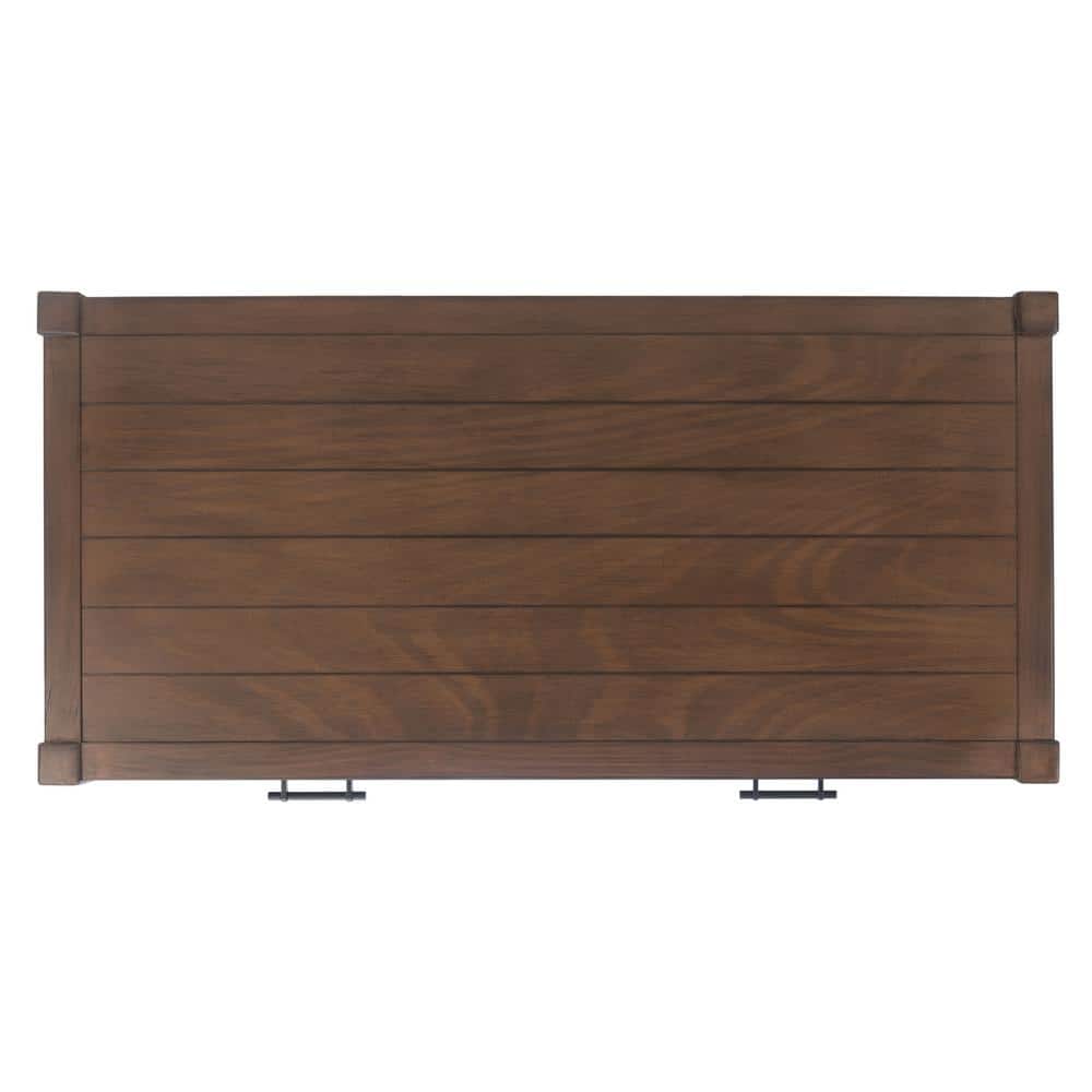 Filbert Traditional Carved Brown Wood Writing Desk with Drawers