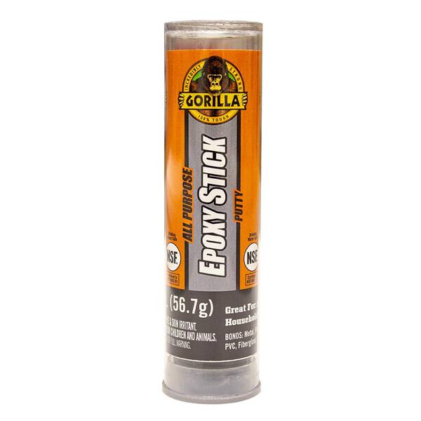 Gorilla 2 Oz Epoxy Putty Stick 4242501 The Home Depot