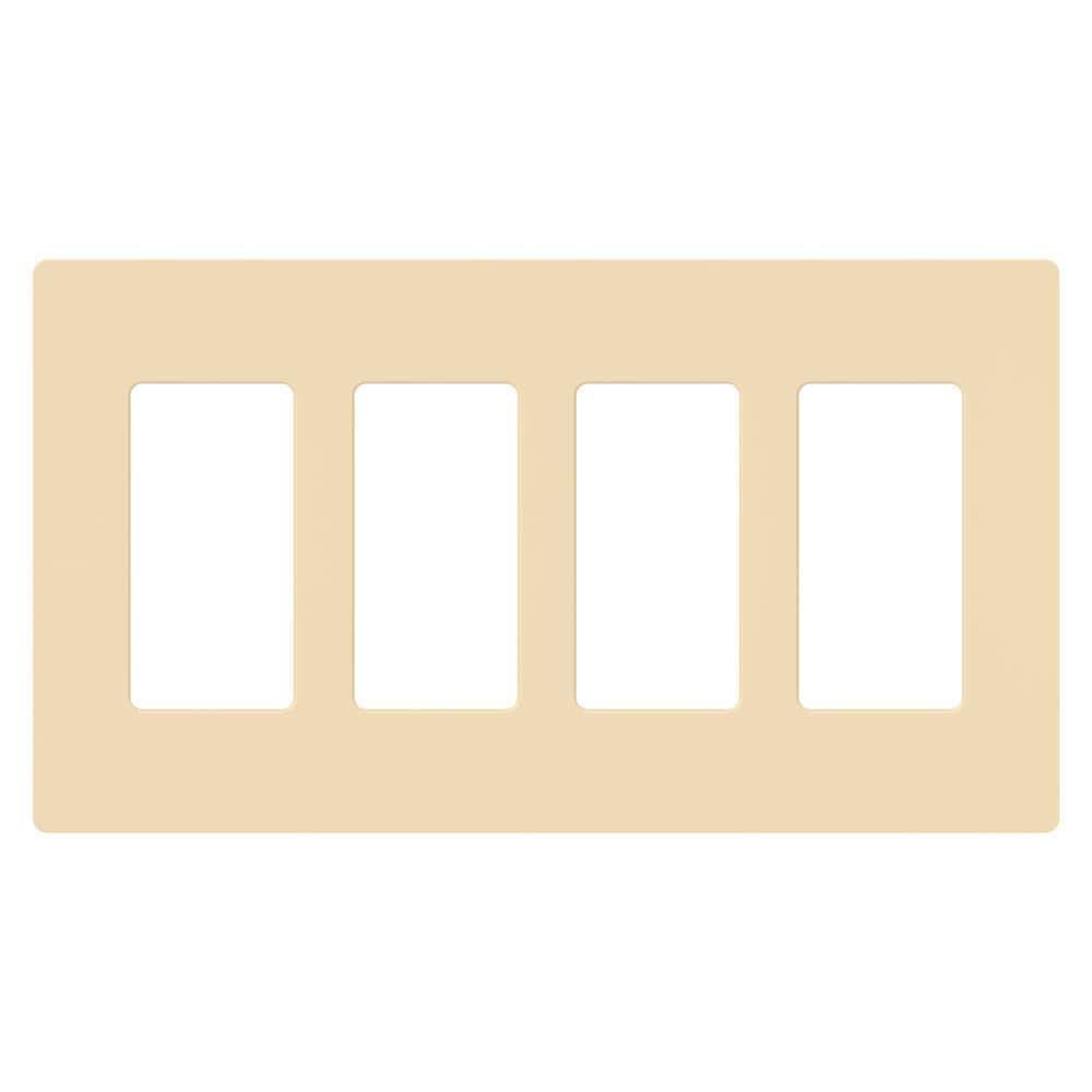 Claro 4 Gang Wall Plate for Decorator/Rocker Switches, Gloss, Ivory (CW-4-IV) (1-Pack) price history on PriceWatchPro