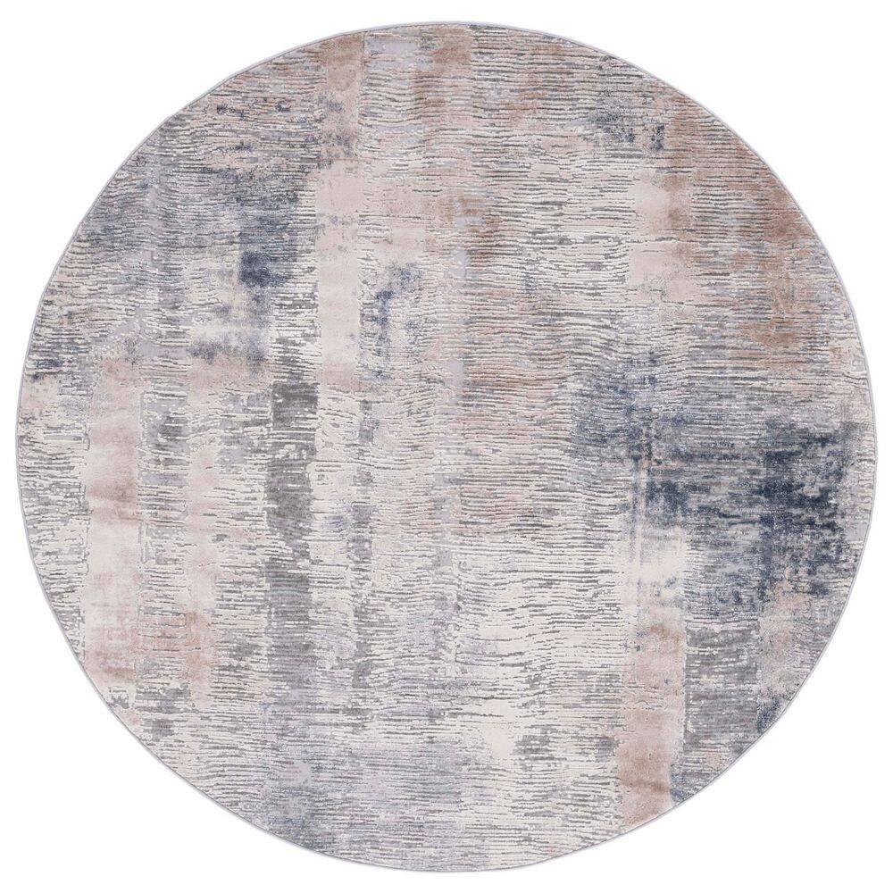Vogue 7 ft. x 7 ft. Beige/Gray Marble High-Low Round Area Rug price history on PriceWatchPro