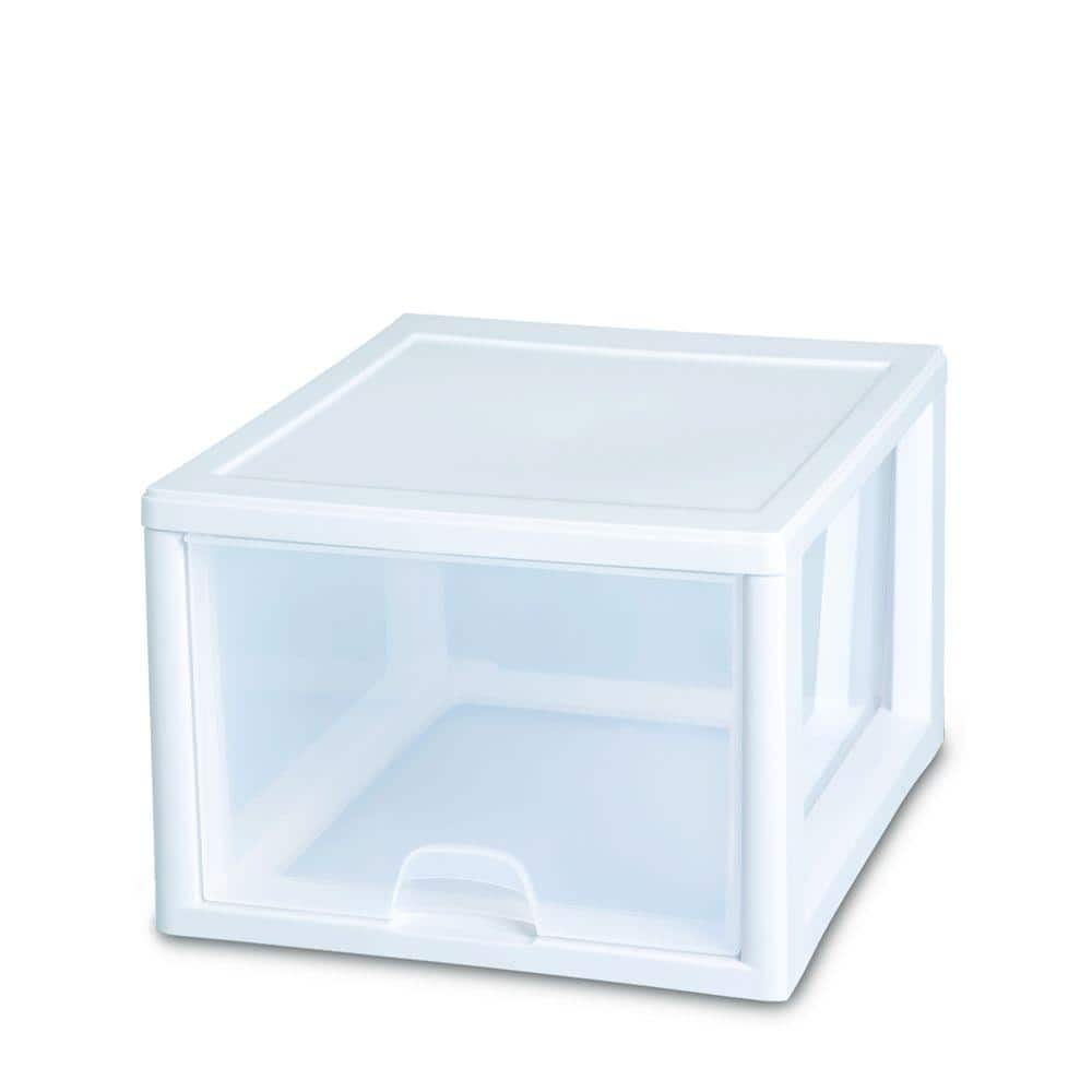 Sterilite 16-Pack White Stackable Storage Drawer 10.25-in H x