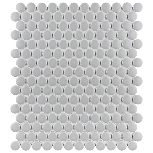 Merola Tile Metro Penny Matte Light Grey 9 3 4 In X 11 1 2 In Porcelain Mosaic Tile 15 94 Sq Ft Case Fxlmpmlg The Home Depot