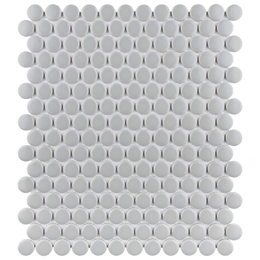 Metro Penny Matte Light Grey 9-3/4 in. x 11-1/2 in. Porcelain Mosaic Tile (8.0 sq. ft./Case) price history on PriceWatchPro