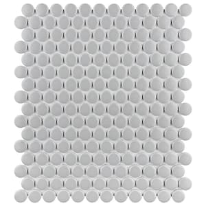 Metro Penny Matte Light Grey 9-3/4 in. x 11-1/2 in. Porcelain Mosaic Tile (8.0 sq. ft./Case)
