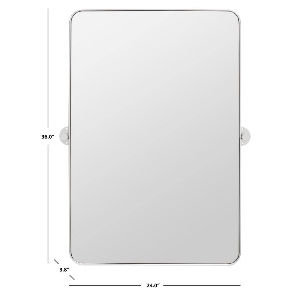 Delinah 24" x 36" Silver Rectangular Wall Mirror