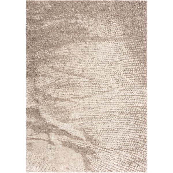 Abani Sahara Desert Folds Beige Cream 8 ft. x 10 ft. Area Rug