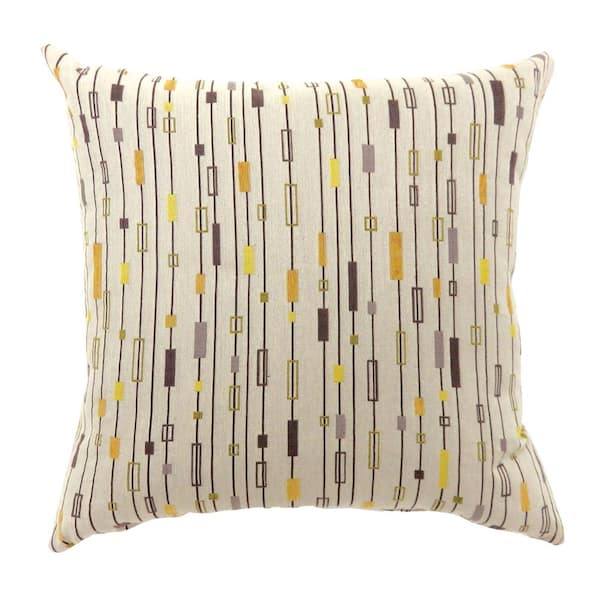 Lina Multicolored Geometric Polyester 18 in. x 18 in. Throw Pillow (Set of 2)